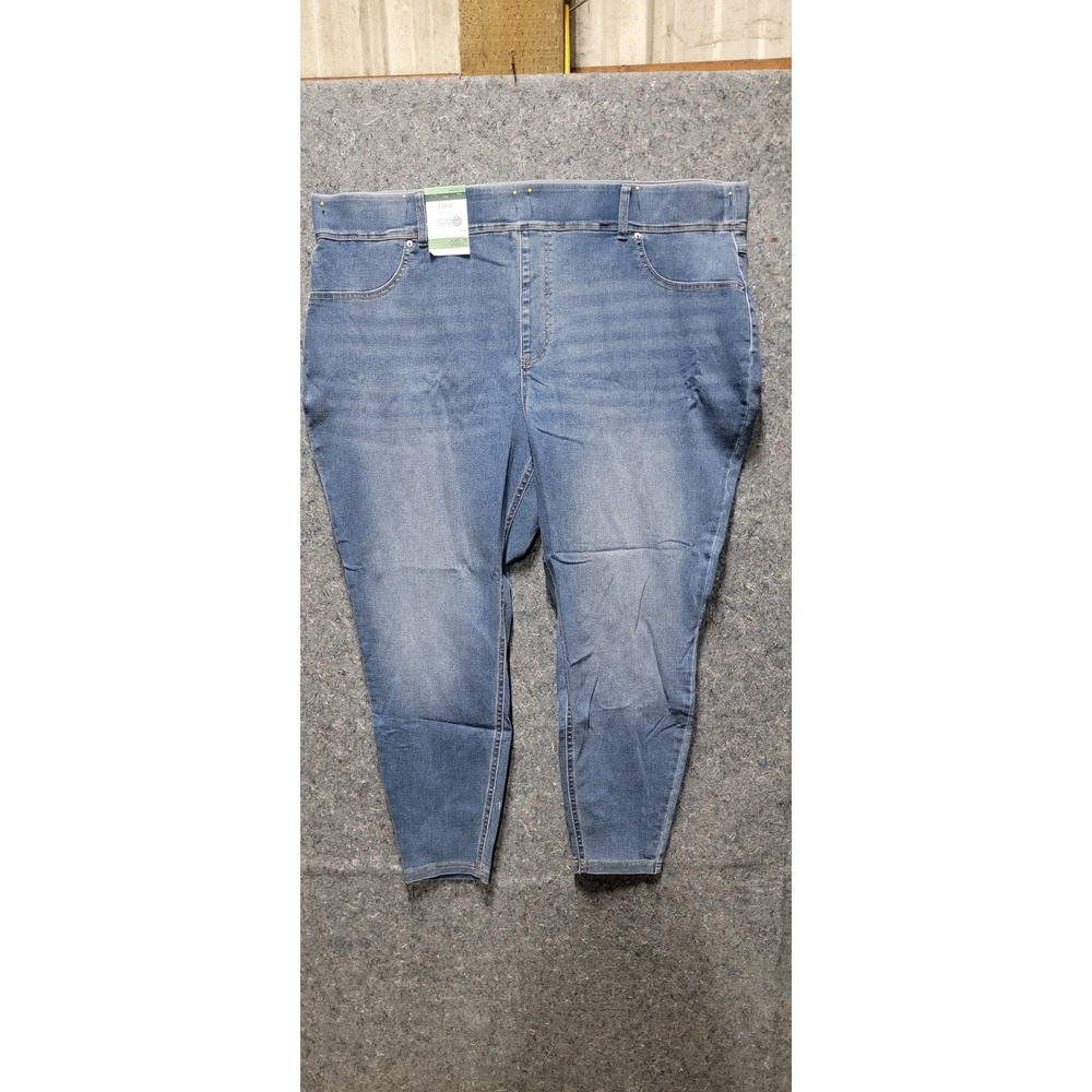 Terra & Sky Women's Pull-On Skinny Jeggings Blue Jeans Size 3X